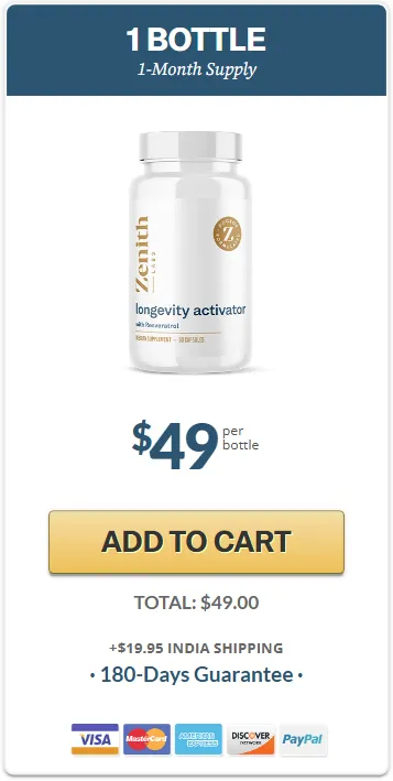 longevity activator 1 bottle price